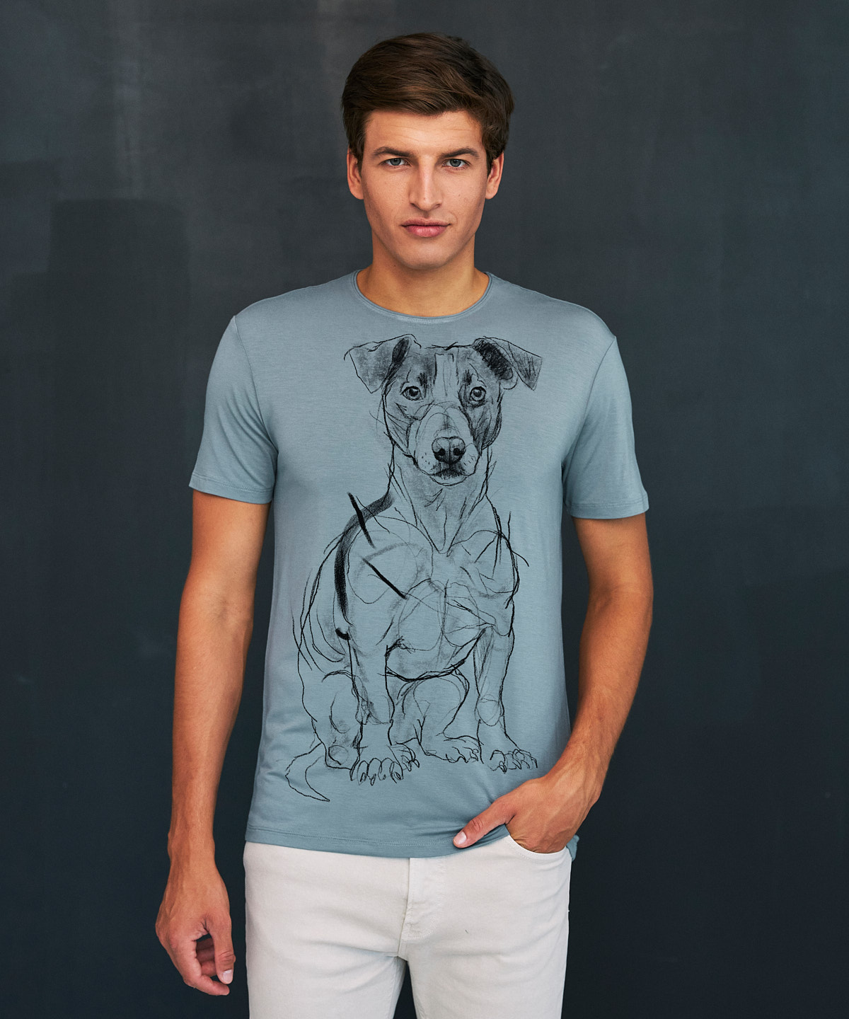 Jack Russel no.2 storm cloud t-shirt MAN