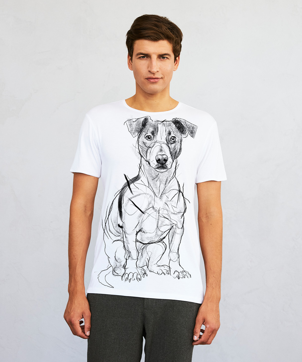 Jack Russel no.2 white t-shirt MAN