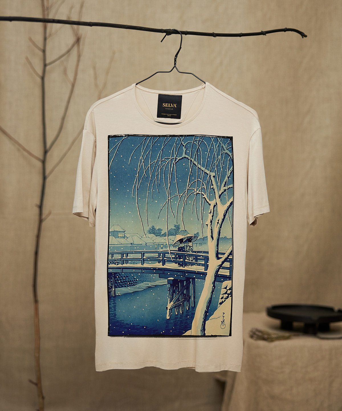 Kawase Hasui no.2 hummus t-shirt man