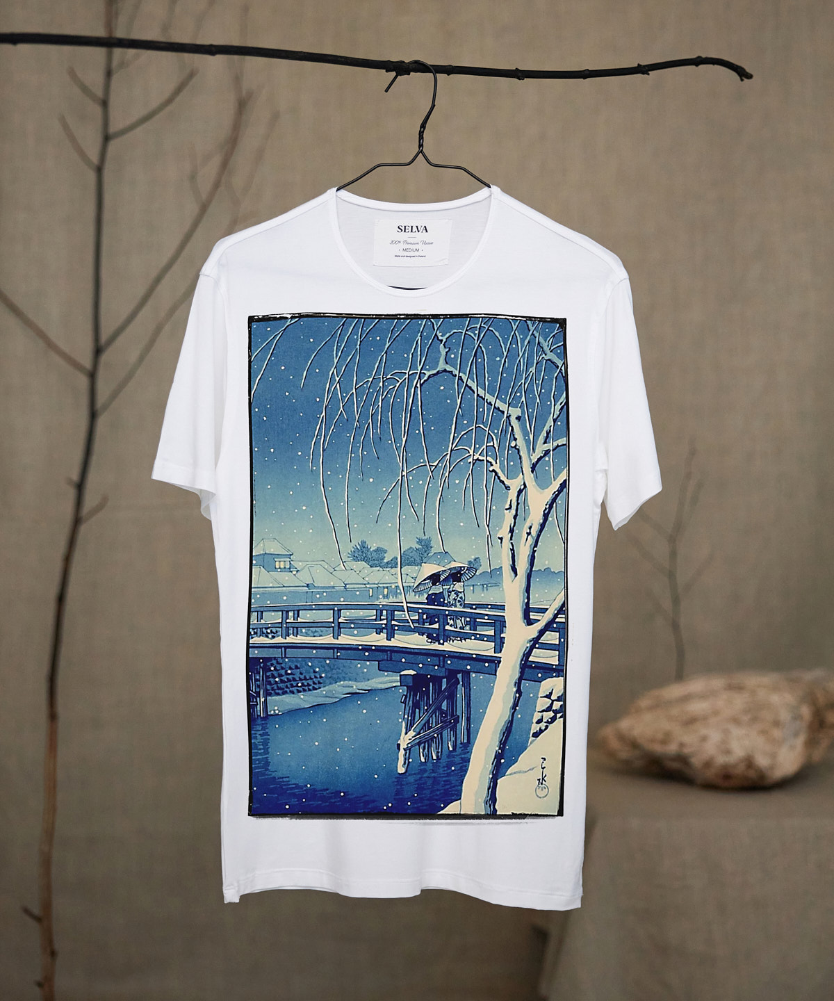 Kawase Hasui no.2 white t-shirt man