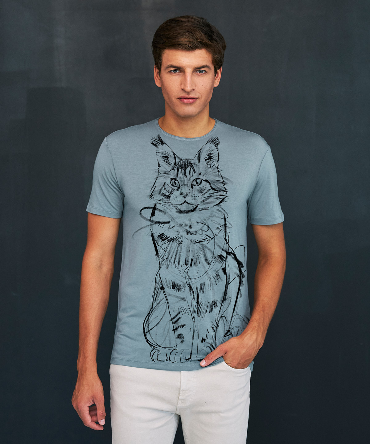 Maine Coon storm cloud t-shirt MAN
