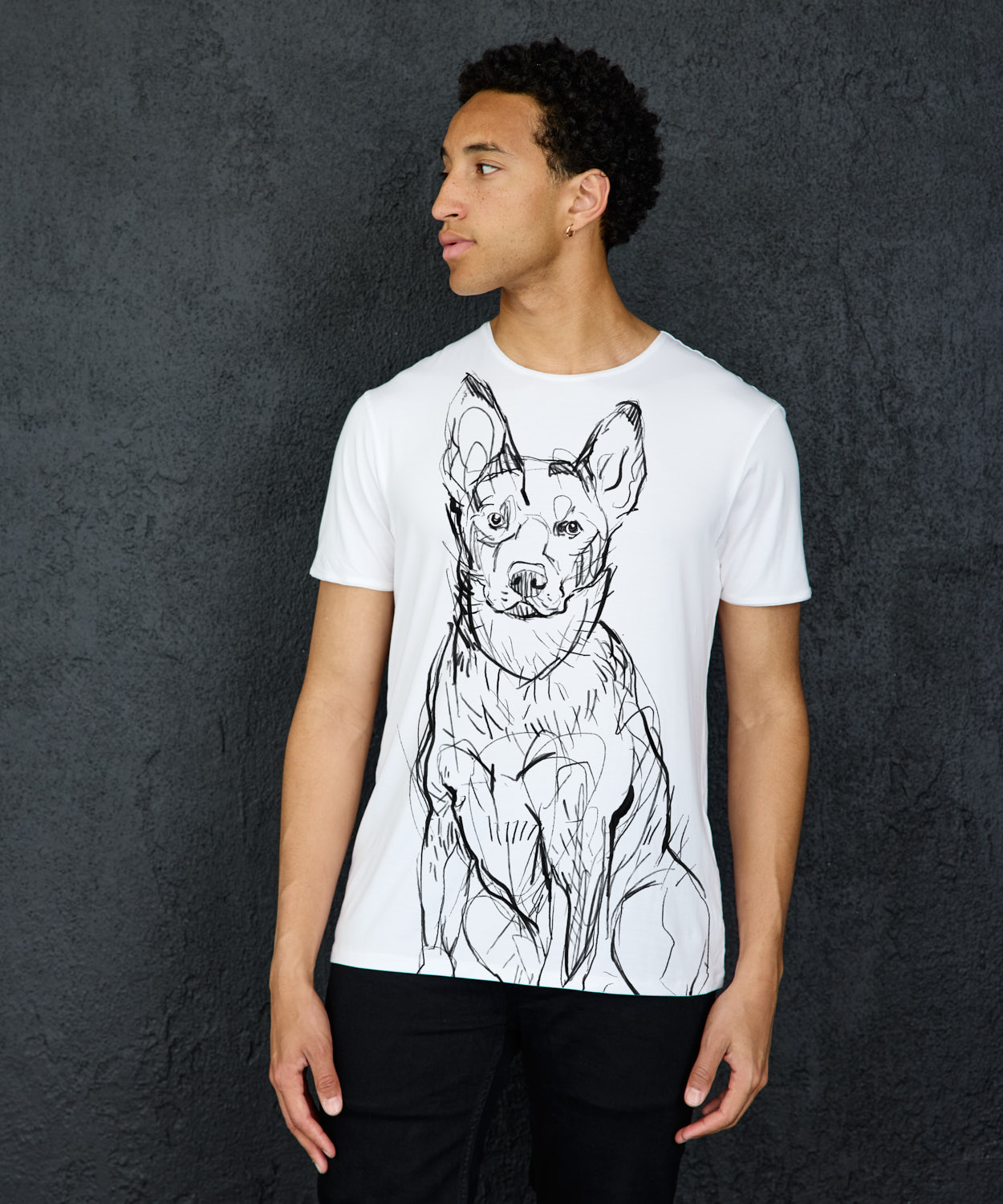 Australian Cattle Dog White T-shirt Man