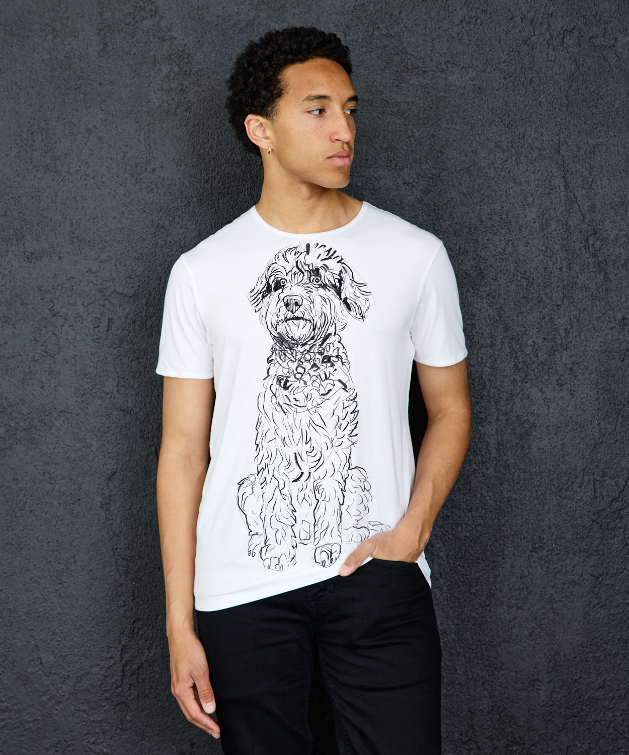 Lagotto Romagnolo White T-shirt Man